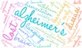 Alzheimer`s Word Cloud Royalty Free Stock Photo