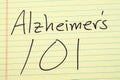 Alzheimer`s 101 On A Yellow Legal Pad Royalty Free Stock Photo