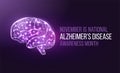 Alzheimers disease awareness month concept.