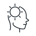 Alzheimers disease neurological brain ideas line style icon