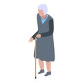 Alzheimers disease woman icon, isometric style Royalty Free Stock Photo
