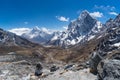 Ama Dablam mountain peak at Chola pass, Everest region Royalty Free Stock Photo