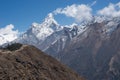 Ama Dablam mountain peak, Everest region Royalty Free Stock Photo