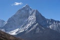 Ama Dablam mountain peak, Everest region, Nepal Royalty Free Stock Photo