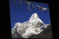 Ama Dablam Mountain Peak Prayer Flags Tengboche Village Nepal Himalaya Mountains Royalty Free Stock Photo