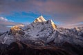 Ama Dablam Mountain at Sunset. Nepal