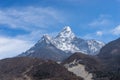 Ama Dablam mountain view, Everest region Royalty Free Stock Photo