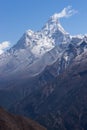 Ama Dablam mountain view, Everest region Royalty Free Stock Photo