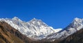 Ama dablam peak in trekway from nepal in everest trek