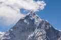 Ama Dablam peak view, Everest region Royalty Free Stock Photo