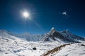 Amadablam peak in Khumbu valley in Nepal, Himalayas Royalty Free Stock Photo