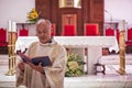 AMADORA/PORTUGAL - 29 AUG/15 - Priest in church