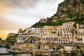 Amafi town on Amalfi coast in southern Italy.Italian experience, day trip to Amafi coast, visiting romantic coastal towns.Vacation