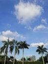 Amaizing panoramic view of beautiful skies and clouds at Anjung Floria Presint 4 Putrajaya. Beautiful place for families