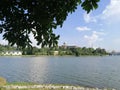 Amaizing panoramic view at lakeside Botanical Garden Putrajaya Royalty Free Stock Photo