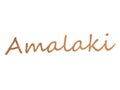 Amalaki powder lettering Royalty Free Stock Photo