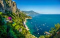 Amalfi Coast panorama, Campania, Italy Royalty Free Stock Photo