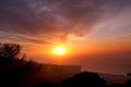 Amalfi Coast Sunset Italy Royalty Free Stock Photo