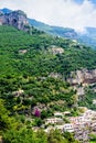 Amalfi Coastline and Mountainside Royalty Free Stock Photo