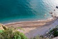 Amalfi - An empty paradise beach on the Amalfi Coast in Campania, Italy, Europe. Royalty Free Stock Photo