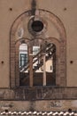 Amalfi, Italy. Close up of the bell tower at Amalfi Cathedral, photographed with a zoom lens from high up on the hillside Royalty Free Stock Photo