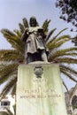 AMALFI, ITALY, 1980 - In the square of the same name stands the statue of to Falvio Gioia, the mythical inventor of the compass,