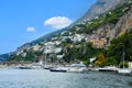 Famous touristic attraction, Amalfi coast in Italy