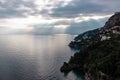 Amalfi - Scenic sunset view on th Amalfi Coast in the Provice of Salerno in Campania, Italy Royalty Free Stock Photo