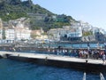 Amalfy coast, Campania. Italy. April 26, 2017. A harbor in amalfy coast