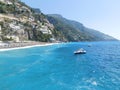 Amalfy coast, Campania. Italy. April 26, 2017.Amalfy coast . View from a boat