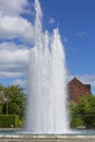 Amaliehaven fountain before entering the courtyard of the Amalienborg palace, Copenhagen, Denmark Royalty Free Stock Photo