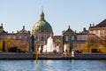 Amalienborg, Frederik`s Church, known as The Marble Church and Christian VII`s Palace. Royalty Free Stock Photo