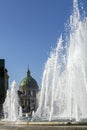 The Amalienborg Palace Royal fountain, Copenhagen, Denmark Royalty Free Stock Photo