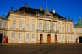 Amalienborg Palace - winter home of the royal family in Copenhagen Denmark Royalty Free Stock Photo