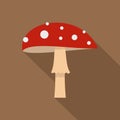 Amanita icon, flat style