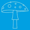 Amanita icon, outline style