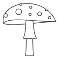 Amanita icon, outline style