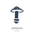 amanita icon in trendy design style. amanita icon isolated on white background. amanita vector icon simple and modern flat symbol Royalty Free Stock Photo