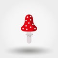 Amanita mushroom. Icon. Vector. Flat. Royalty Free Stock Photo