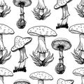 Amanita pattern mushrooms