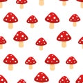 Amanita pattern. Vector