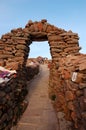 Amantani Island on Lake Titicaca, Peru Royalty Free Stock Photo