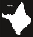 Amapa Brazil Map black inverted Royalty Free Stock Photo