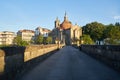 Amarante view with Ponte Sao Goncalo bridge, in Portugal