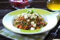 Amaranth and Buckwheat with vegetables and feta cheese Royalty Free Stock Photo