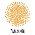 Amaranth for template farmer market design, label and packing. Natural energy protein organic super food