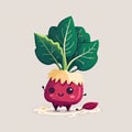 Amaranth Vegetable Cute Playful Flat Icon by Generative AI