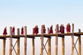 Famous U bein teak bridge in Amarapura, Myanmar