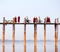 Famous U bein teak bridge in Amarapura, Myanmar