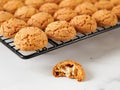 Amaretti cookie on cooling rack